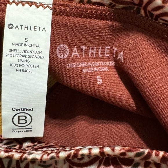 Athleta Aqualuxe Batik Mid Rise Bikini Bottoms Size Small Women - Picture 8 of 10